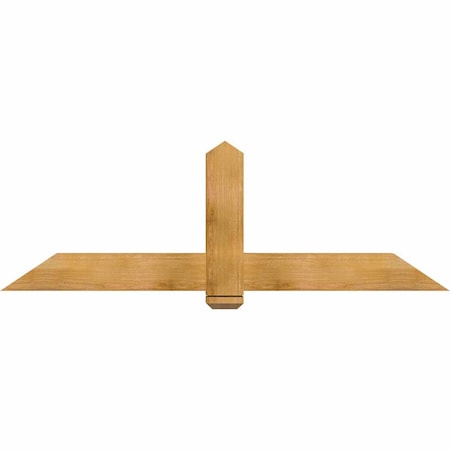 Ekena Millwork Eugene Rough Sawn Timber Gable Bracket, Western Red Cedar, 72"W x 24"H x 4"D x 6"F, 8/12 Pitch GBW072X24X0406EUG00RWR